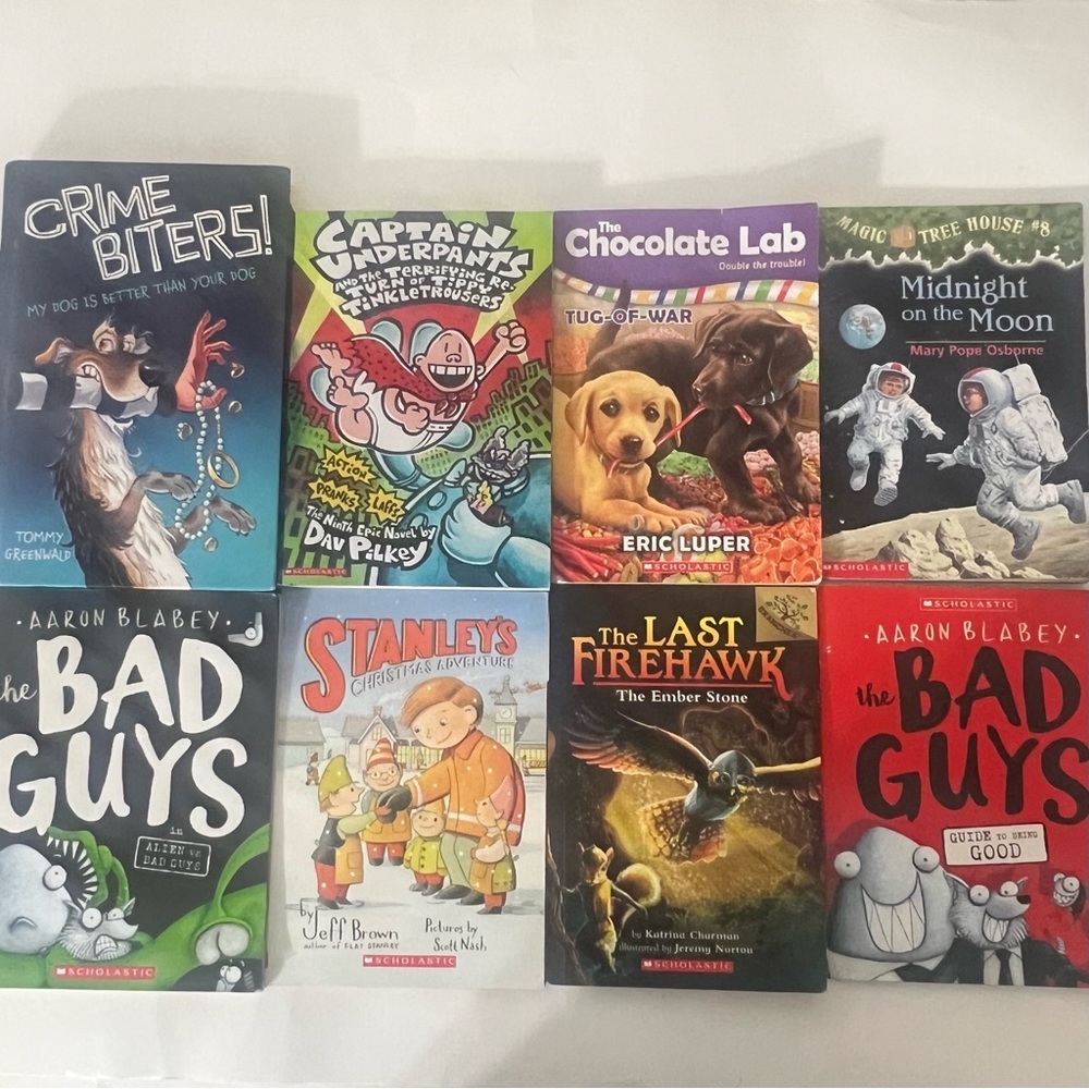 8 Gently used books